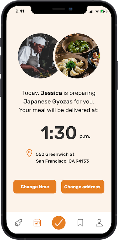 iphone app food delivery screenshot